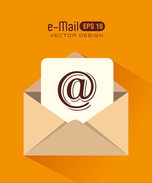 Email design, vector illustration.