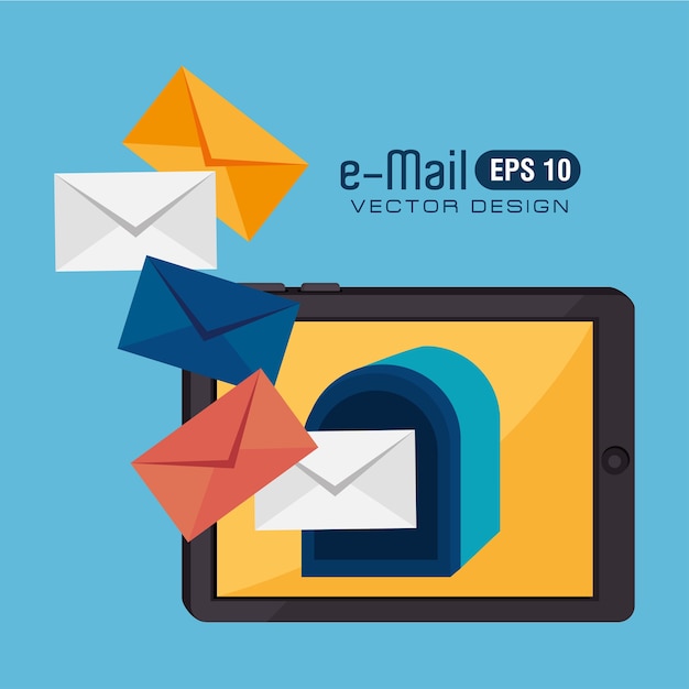 Email design, vector illustration.