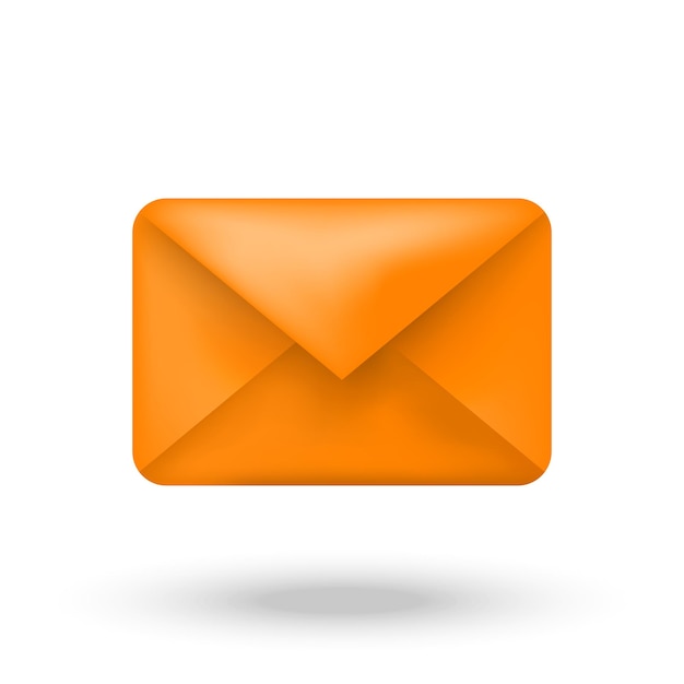 Email envelope icon on white background Vector illustration