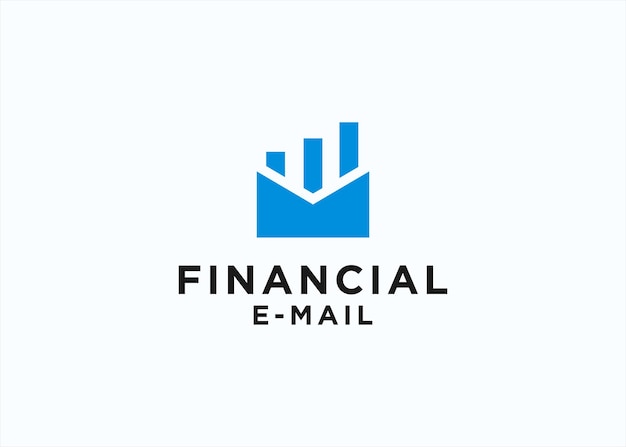 email finance logo design vector silhouette illustration