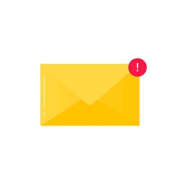 Email letter icon. Vector illustration. Single pictogram. Badge writing yellow color