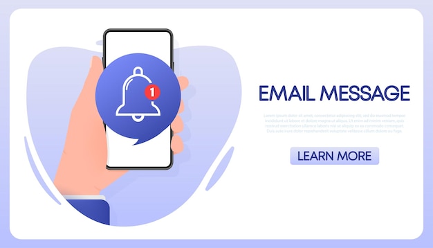 Email message smartphone Message notification iconDigital marketing concept