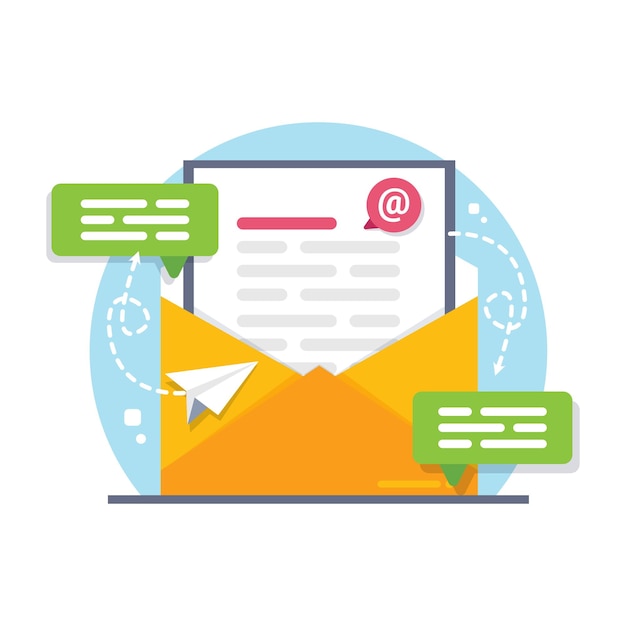 Email and messaging illustration