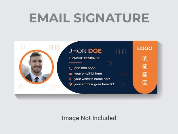 Email signature banner template mail footer and personal mail header layout