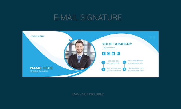 Email signature design and facebook banner template