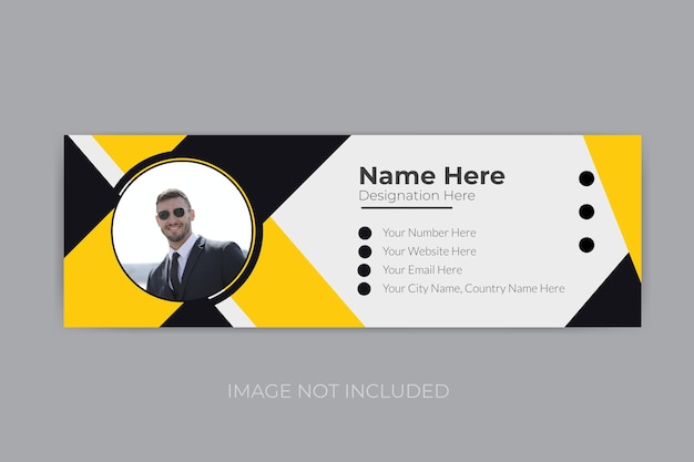 Email signature design layout