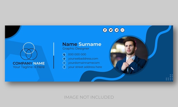 Email Signature Design Template Or Facebook Cover Template