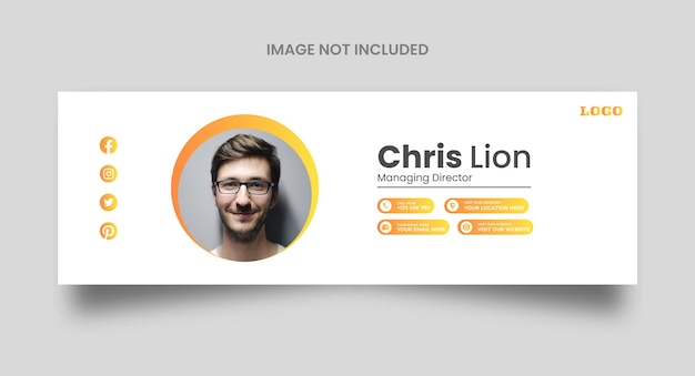 Email signature design template is modern and creative for Html email signatures Facebook cover