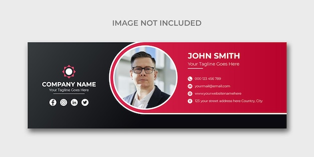 Email signature design template or social media cover template design