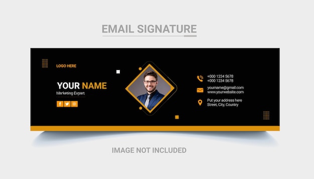 Vector email signature design