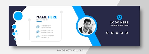 Email signature or email footer and social media facebook cover design template