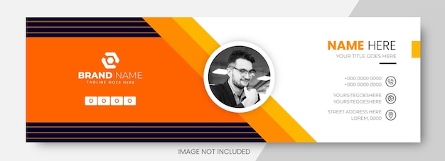 email signature or email footer and social media facebook cover design template