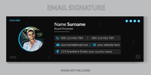 email signature or email footer template design for business promotional