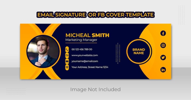 Email Signature and Footer Design or Facebook Cover Design Template