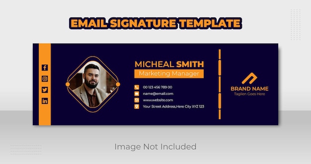 Email Signature and Footer Design or Facebook Cover Design Template