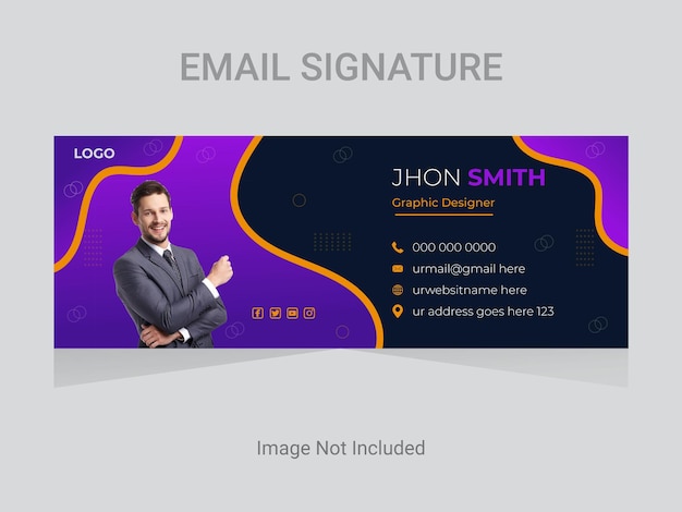 Email signature marketing design template. email banner design layout.