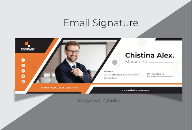 Email signature template and Company email signature banner design