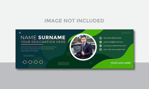 Email signature template design or corporate social media cover design template.