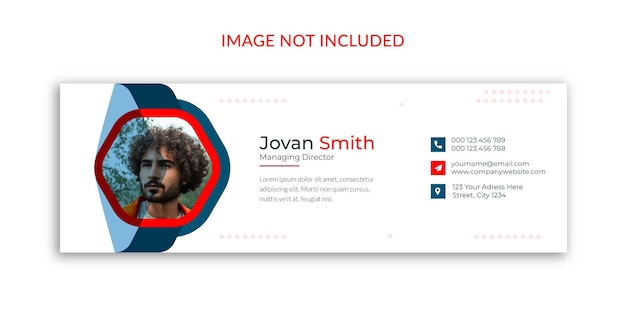 Email signature template design or facebook cover design or personal identity Premium Vector