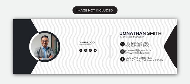 Email signature template design or facebook cover page