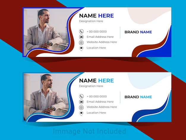 email signature template design or Facebook cover template