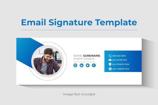 Email signature template design or facebook cover template