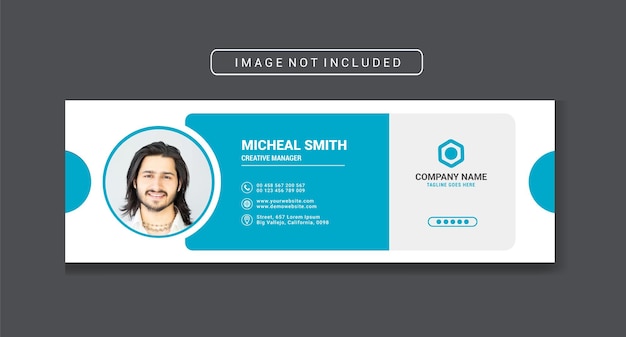 email signature template design or Facebook cover template