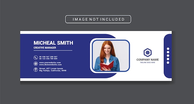 email signature template design or Facebook cover template