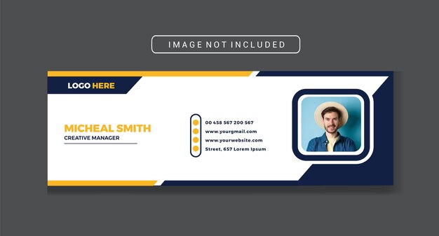 email signature template design or Facebook cover template