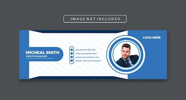 email signature template design or Facebook cover template