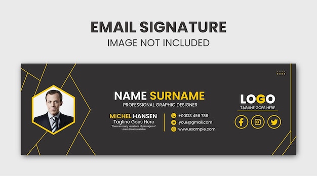 Email signature template design or facebook cover template