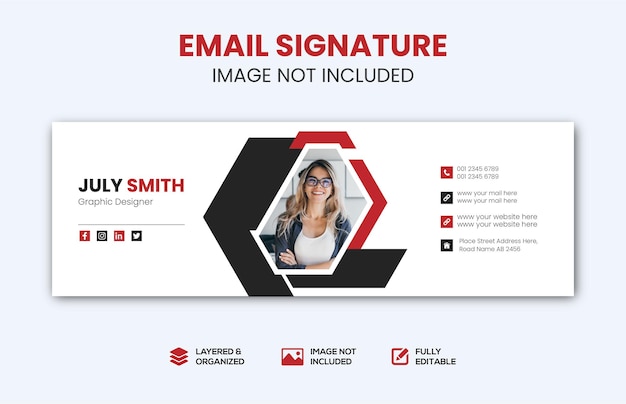 Email signature template design or facebook cover template