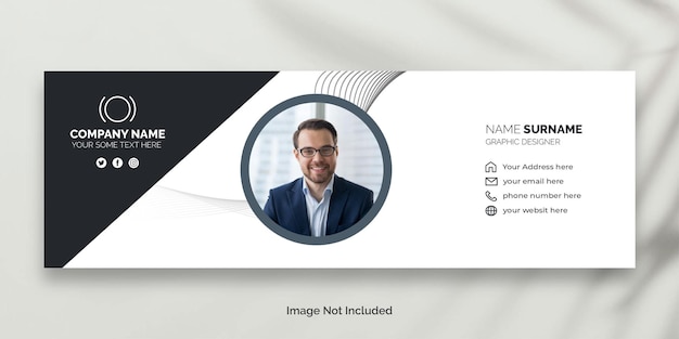 Email signature template design or facebook cover template