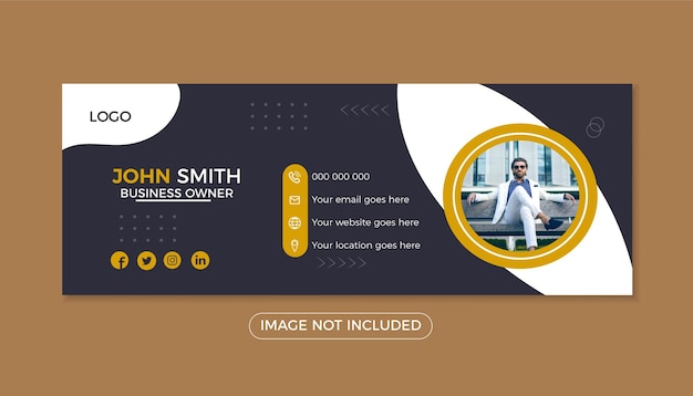 email signature template design or Facebook cover template