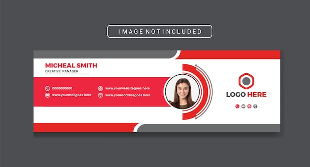 Email signature template design or personal social media cover template