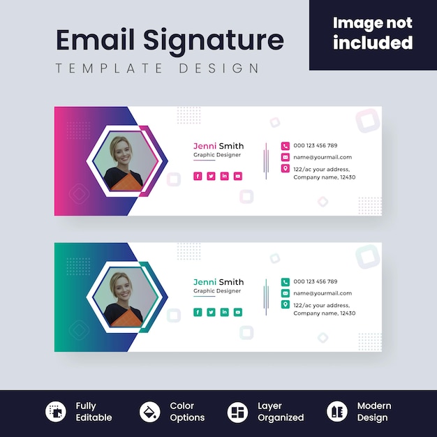 Email signature template design