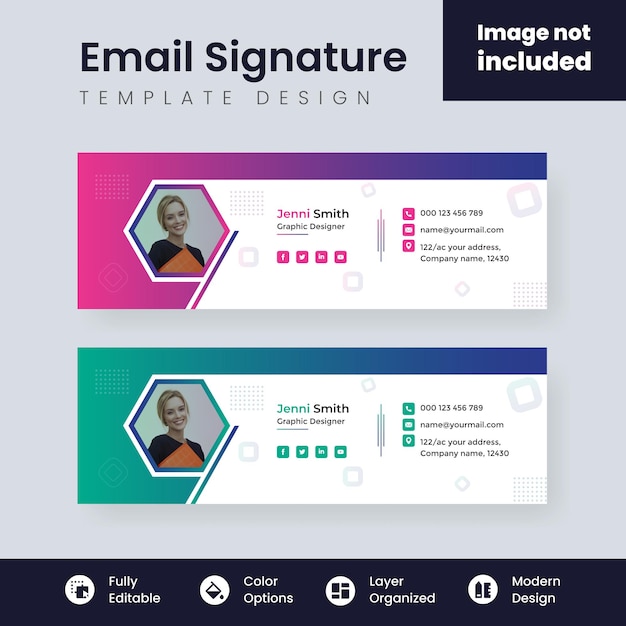 Email signature template design