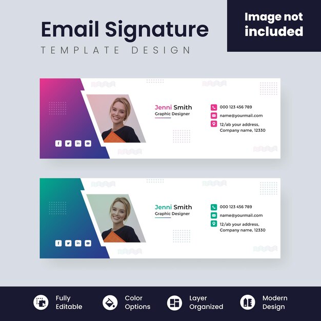 Email signature template design