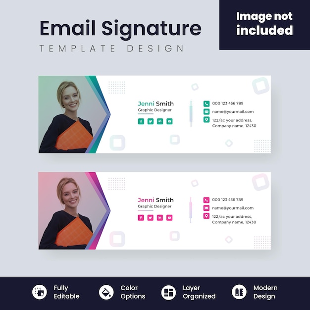 Email signature template design