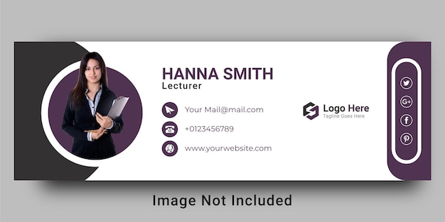 Email signature template design