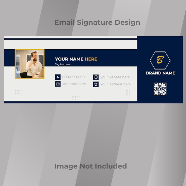 Vector email signature template design