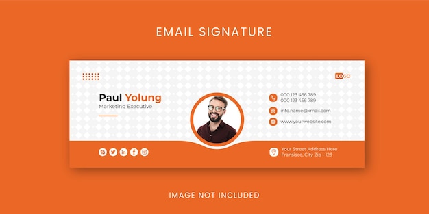 Email Signature Template or Email footer design and social media cover design Free