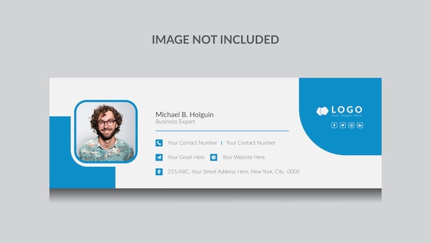 Email signature template or email footer and Facebook cover design