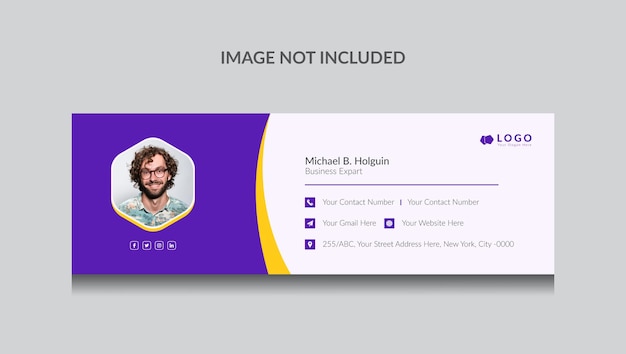 Email signature template or email footer and Facebook cover design