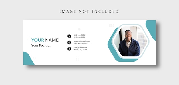 Email signature template or email footer and personal social media cover design