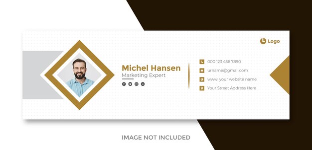 Vector email signature template or email footer and personal social media facebook cover design free vector