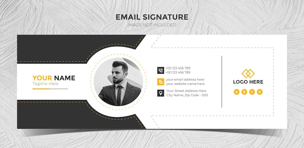 Email signature template or email footer and social media cover design