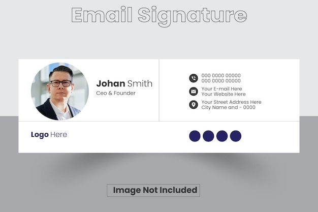 Email Signature Template email signature template Gmail email signature design Vector Email Sign