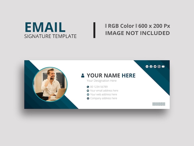 Email Signature Template Facebook cover banner template design