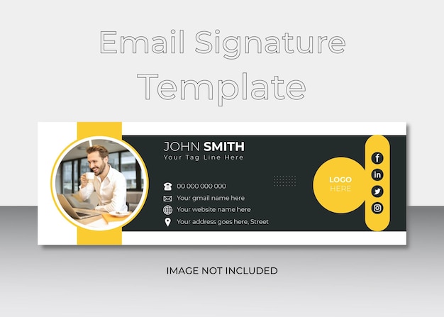 Email Signature Template or Modern Social Media Cover Design